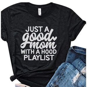 Black and white shirt.